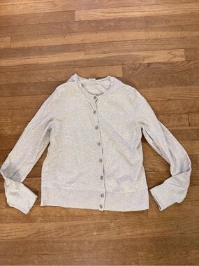 GAP Women's Light Gray Button-Front Cardigan Sweater - Size M
 b50